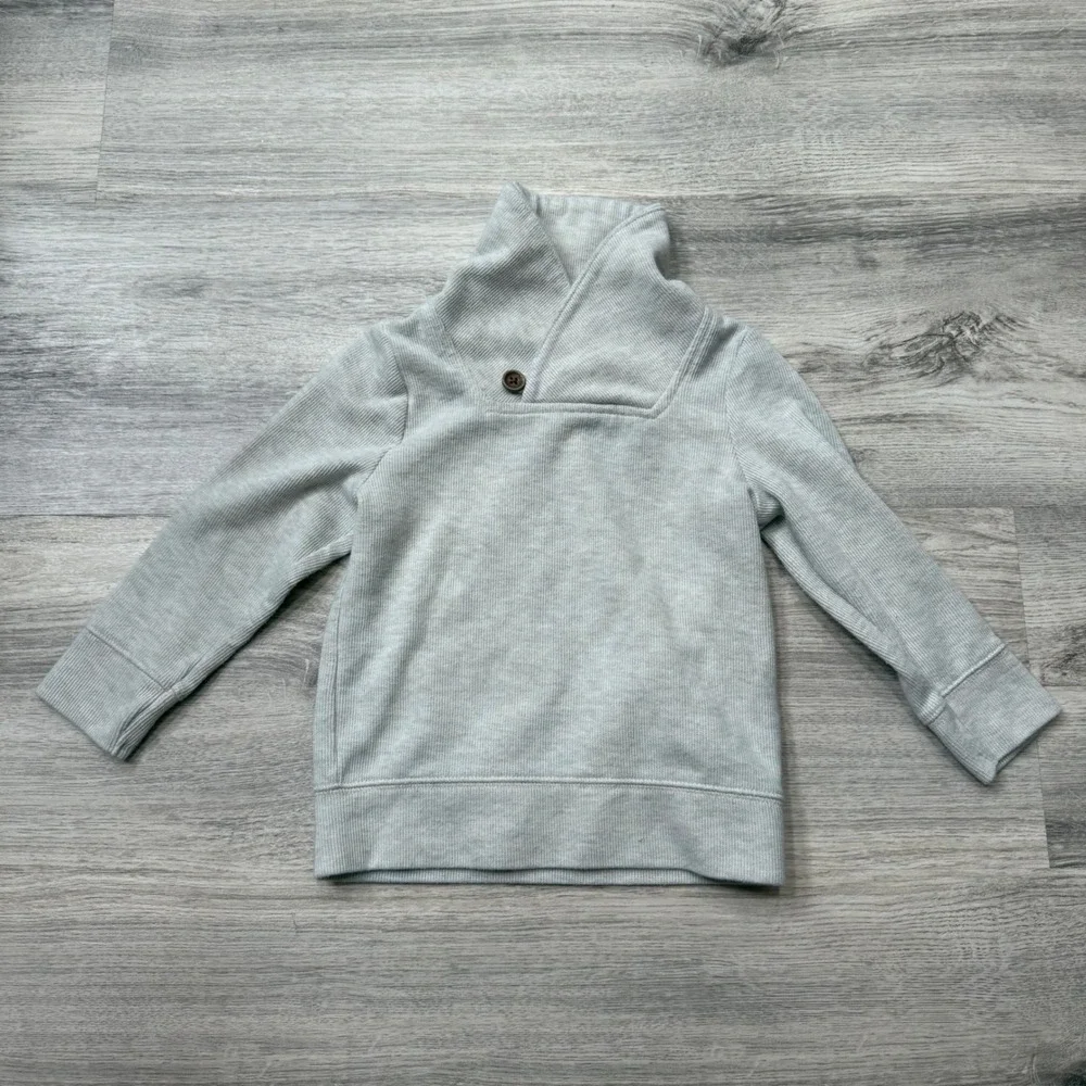 Old Navy Boys Gray Shawl Collar Button Pullover Sweater‎ 2T Toddler
